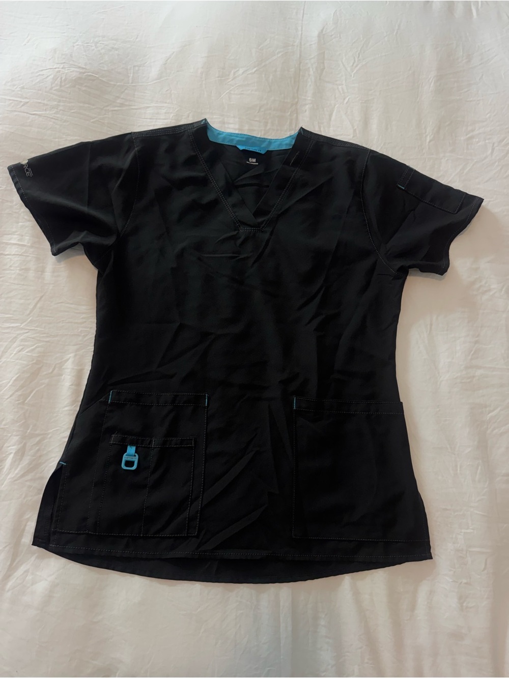 Carhartt Black V-Neck Scrub Top